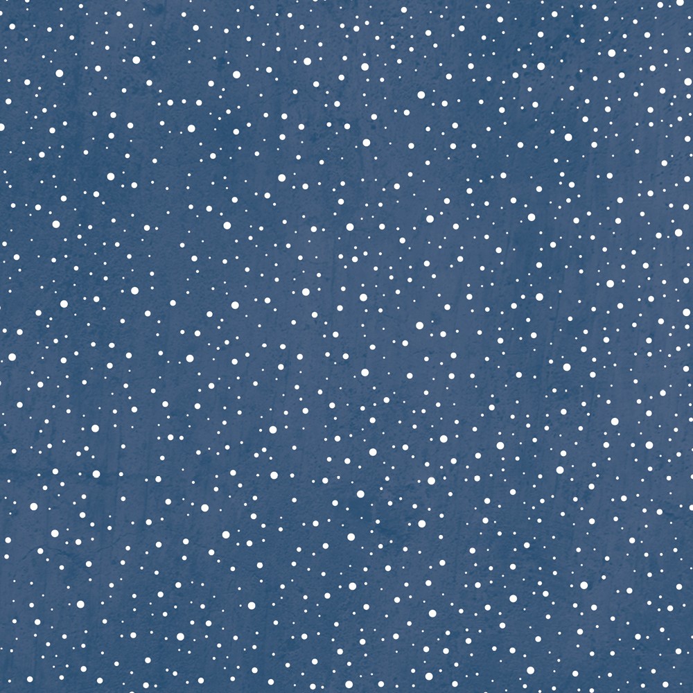 Design-Papier 'Schneegestöber dunkles Blau'