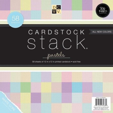 Cardstock Stack Pastels 12 x 12" (White Core)