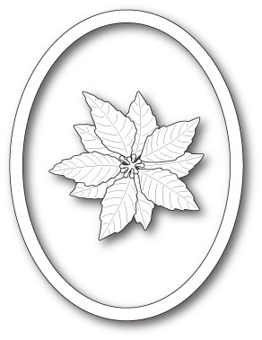Stanzschablone Decorative Poinsettia Oval