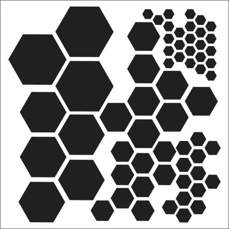 Maske Mini Hexagon 6 x 6"