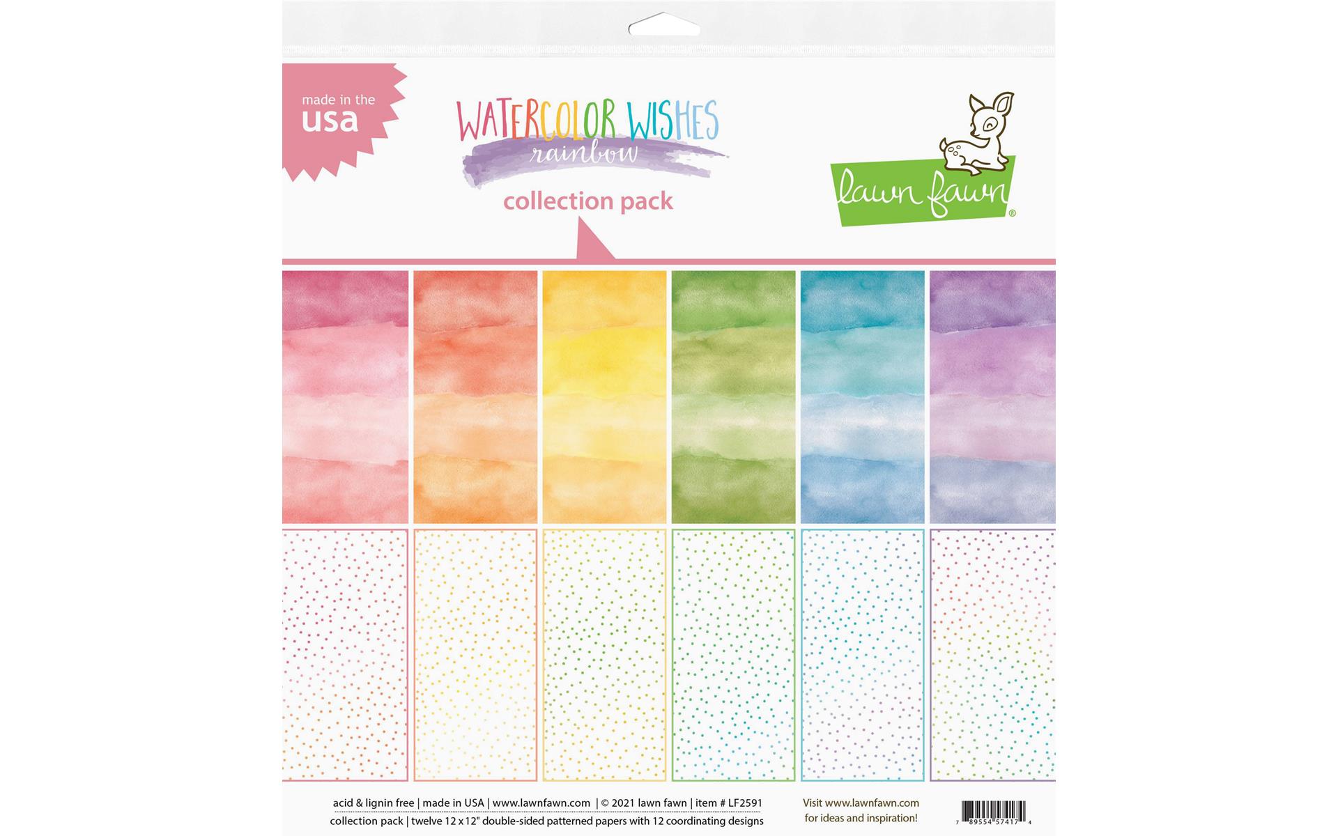 Scrapbooking-Papier Watercolor Wishes Rainbow Kollektion Kit 12''