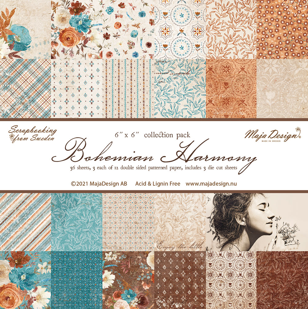 Scrapbooking-Papier Block Bohemian Harmony 6''