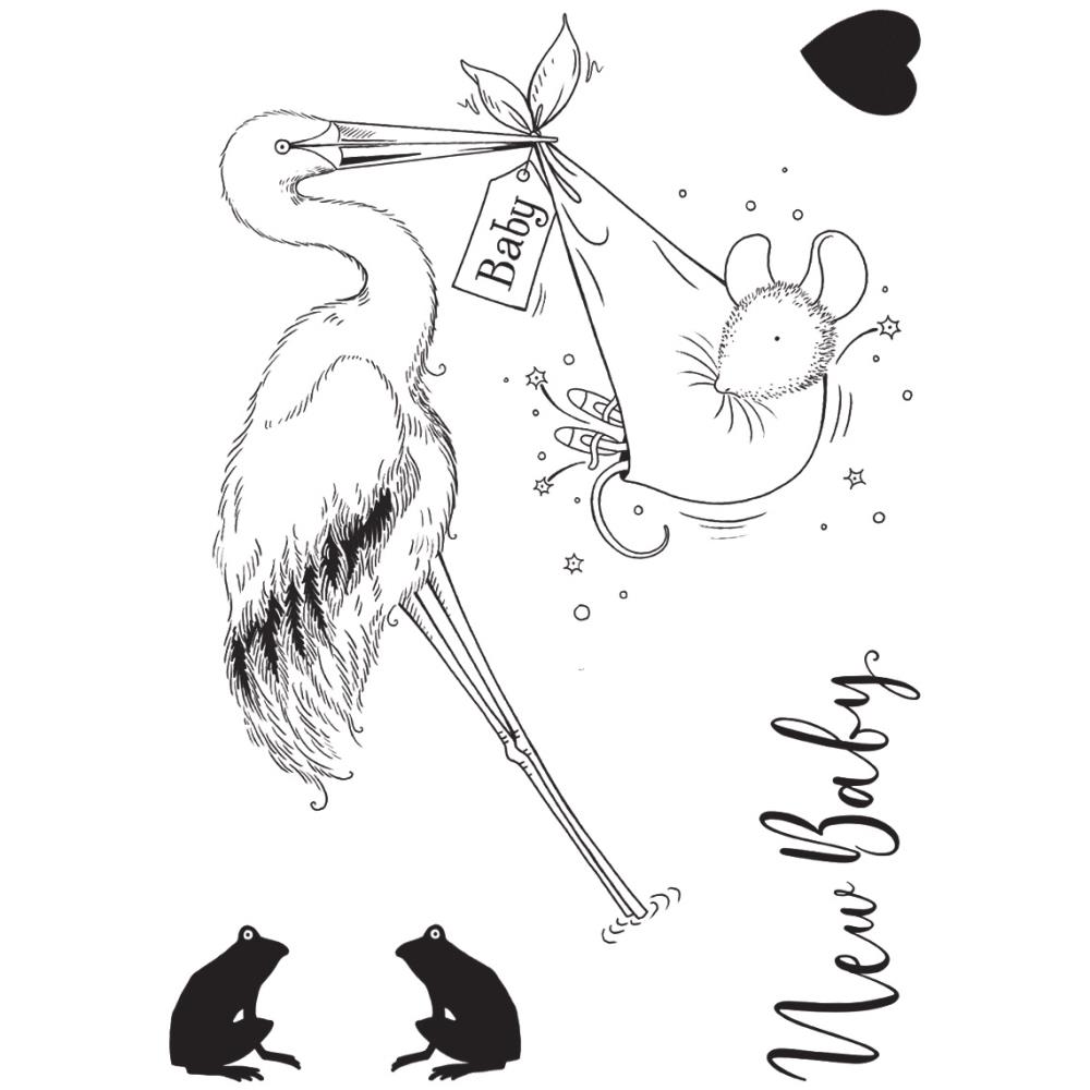 Clear Stamp Stork Mouse