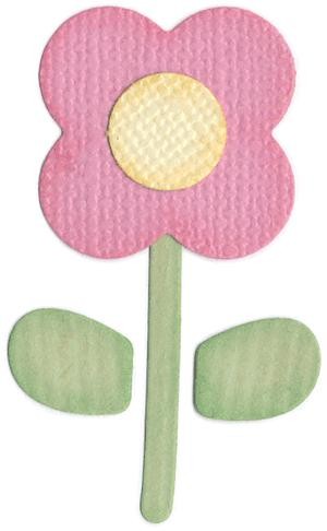 Schablone Blume mit Stiel