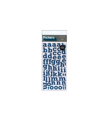 Chipboard Letter Stickers türkis
