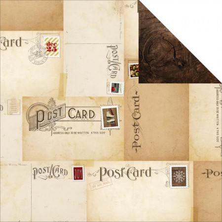 Scrapbooking-Papier  Dark Pine/ Postcard