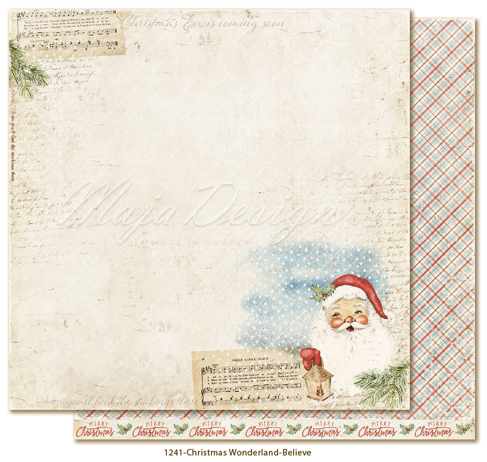 Scrapbooking-Papier Christmas Wonderland 'Believe'