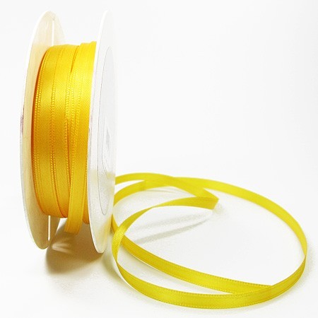 1 Rolle Satinband gelb 6 mm
