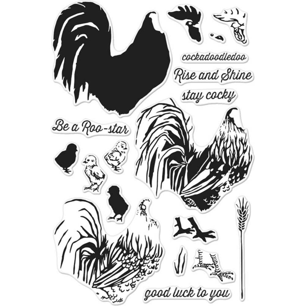 Clear Stamp Layering Rooster (Hahn)