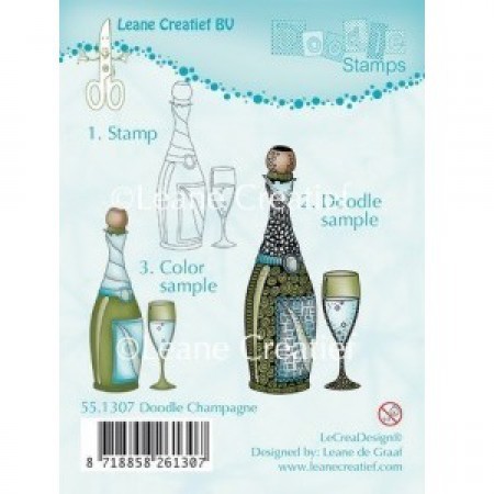 Clear Stamp Doodle Champagne