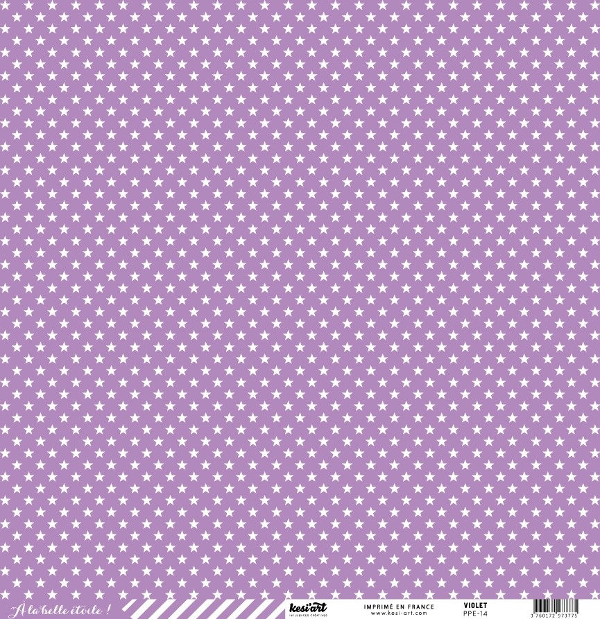 Scrapbooking Papier Sterne & Linien Violet