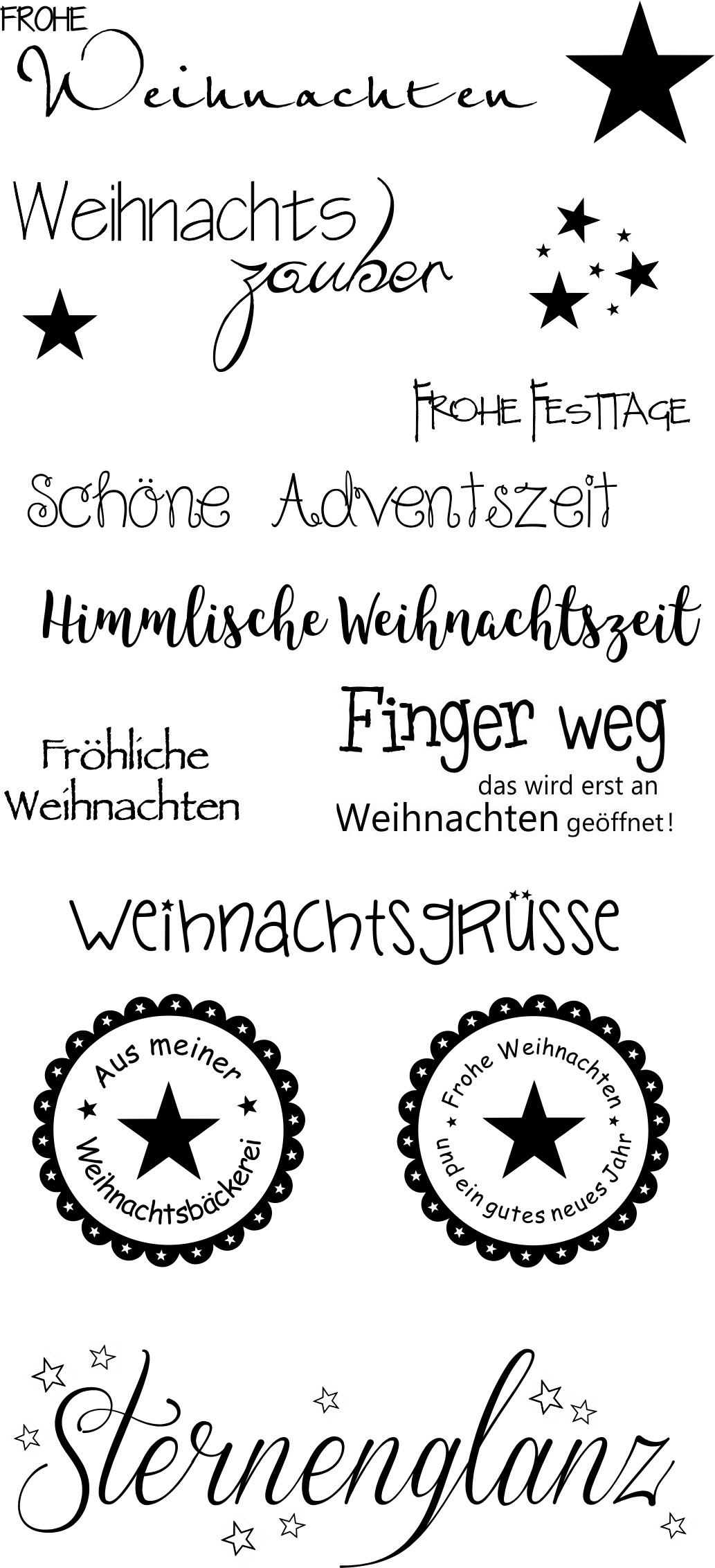 Clear Stamps Texte Weihnachts-Set
