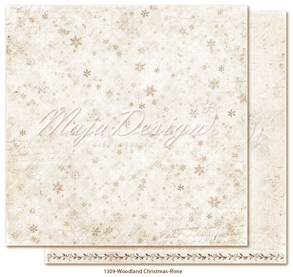 Scrapbooking-Papier Woodland Christmas - Rime