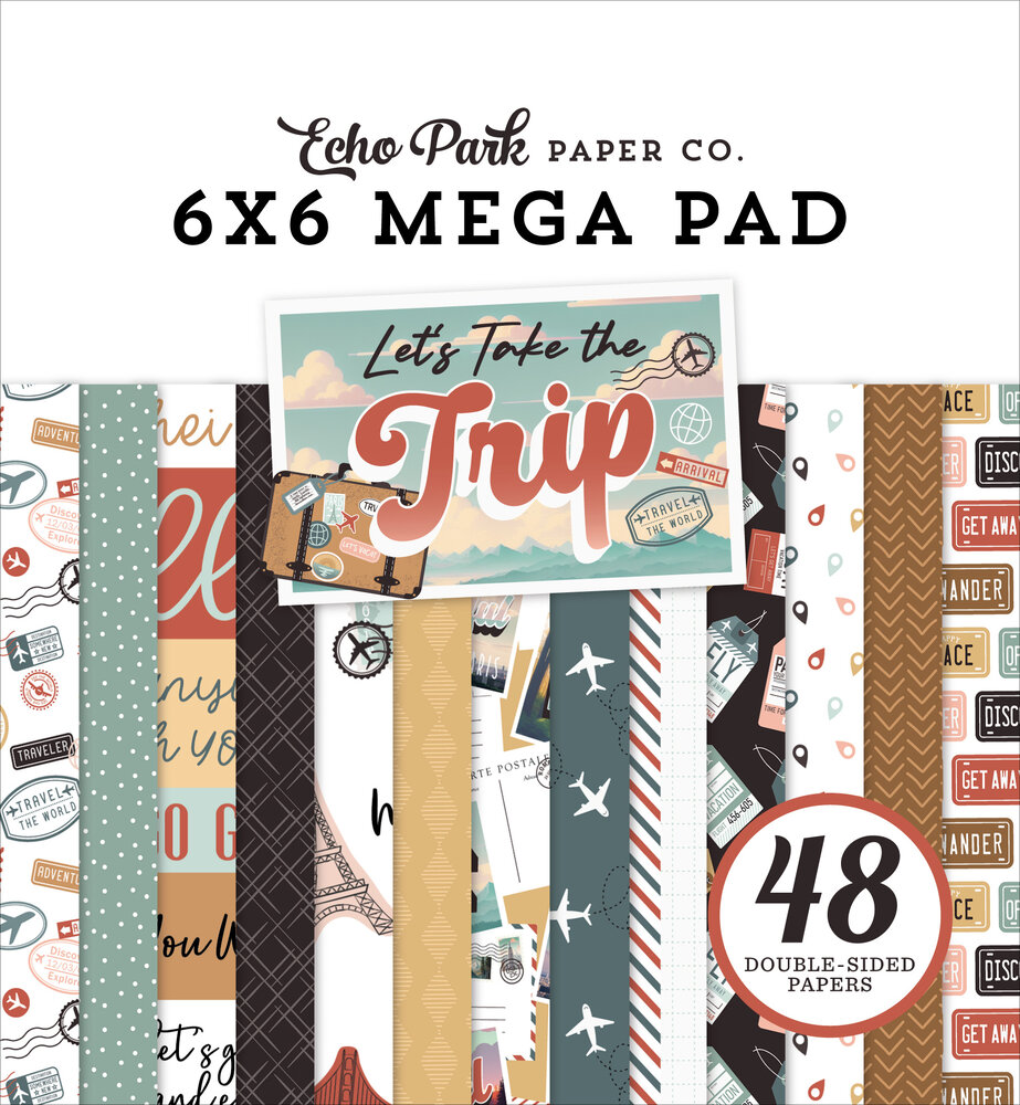 Scrapbooking-Papier Let's take the Trip Mega Pad 6"