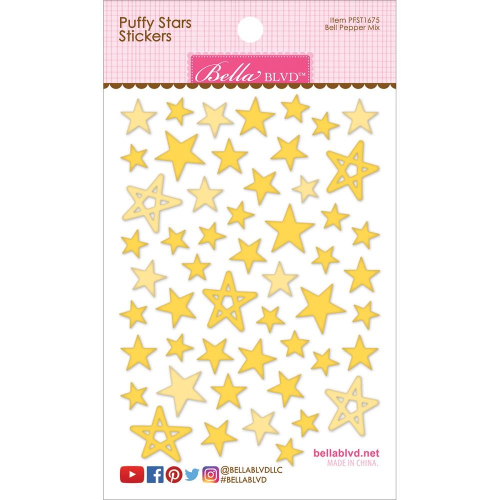 3D-Stickers Puffy Stars (gelbe Sterne)