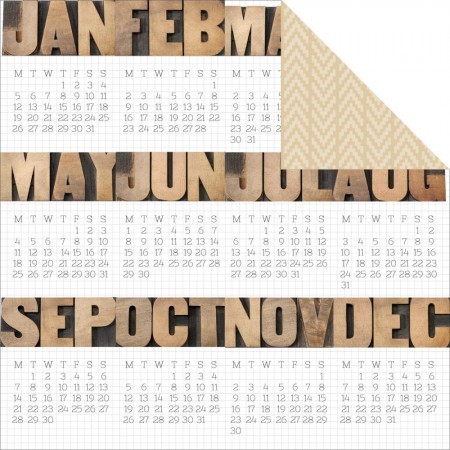 Scrapbooking-Papier Hello Today Kalender 2015