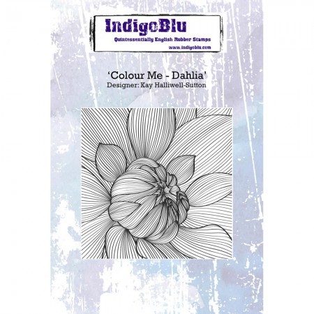 IndigoBlu Cling Mounted Stamp Dahlie (Colour Me - Dahlia)