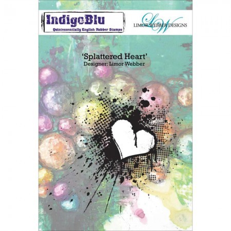 IndigoBlu Cling Mounted Stamp Splattered Heart