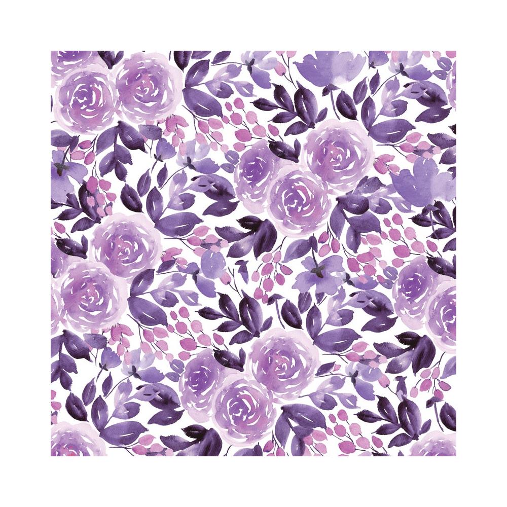 Scrapbooking-Papier 'Purple Watercolor Floral'