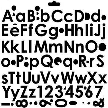 Schablone  Basic Letters 12 x 12"