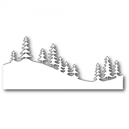 Stanzschablone Fresh pine curved border