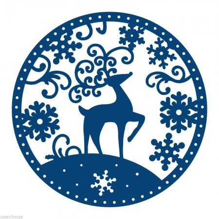 Stanzschablone Snoweglobe Reindeer
