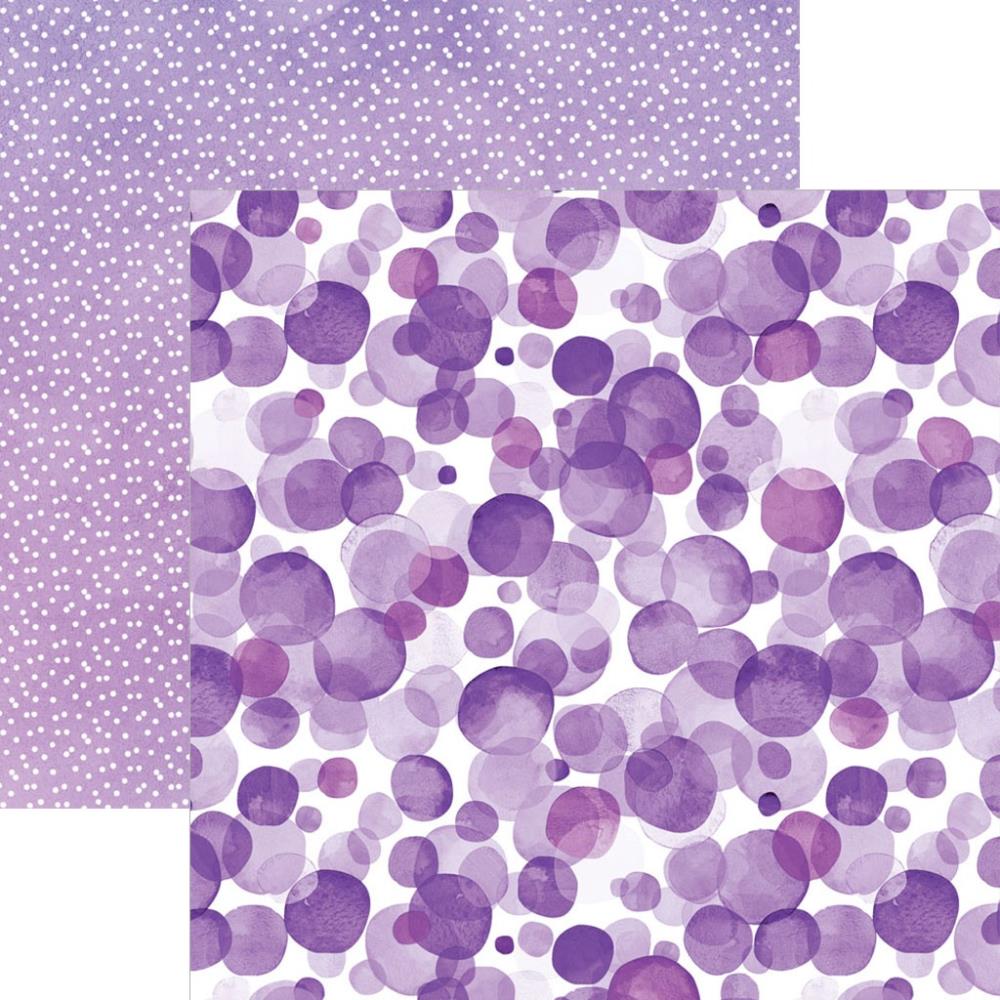 Scrapbooking-Papier 'Watercolor Polka Dots Purple'