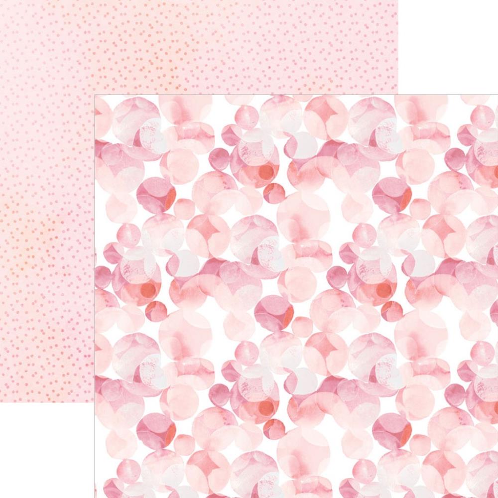 Scrapbooking-Papier 'Watercolor Polka Dots Pink'