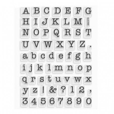 Clear Stamp Small Typewriter Alphabet