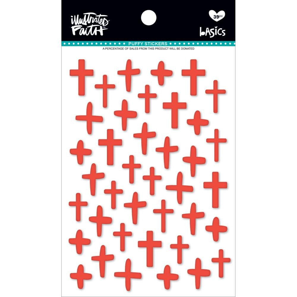3D-Stickers Kreuz rot