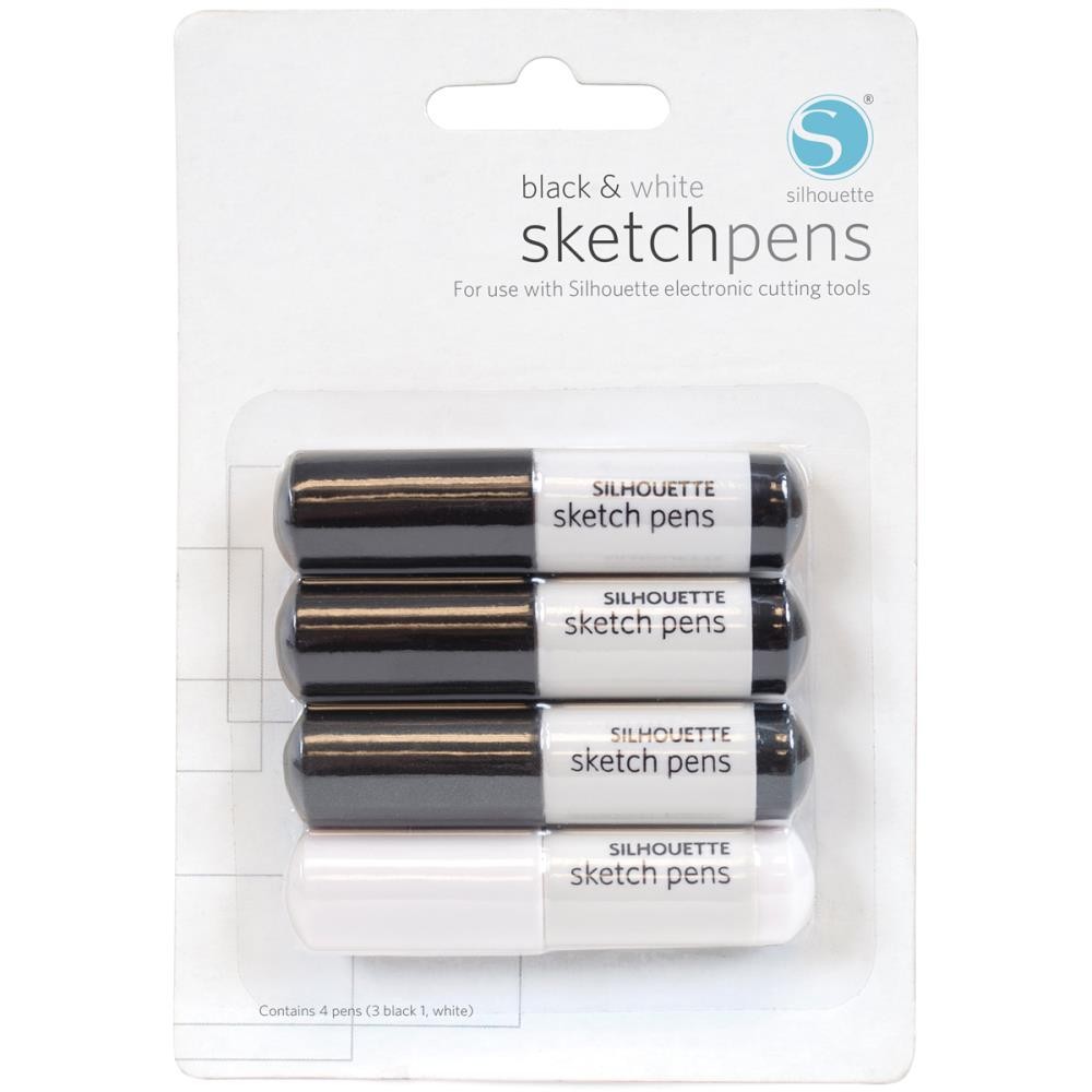 Silhouette Sketch Pens 3 Black & 1 White