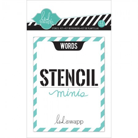 Heidi Swapp 3"x4" Mini Stencil Kit "Words"